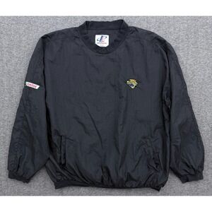 Jacksonville Jaguars Pullover Mens Large Logo‎ Athletic Black NFL Jacket Vintage